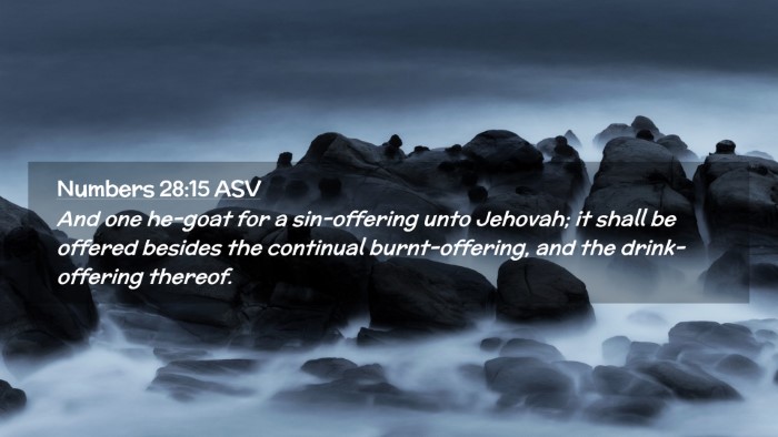 Picture 02 - Numbers 28:15 ASV Desktop Wallpaper - And one he-goat for a sin-offering unto Jehovah; - Desktop Bible Verse Wallpaper