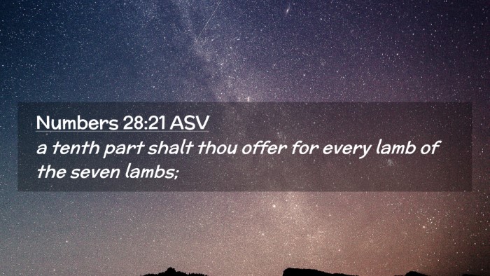 Picture 02 - Numbers 28:21 ASV Desktop Wallpaper - a tenth part shalt thou offer for every lamb of - Desktop Bible Verse Wallpaper