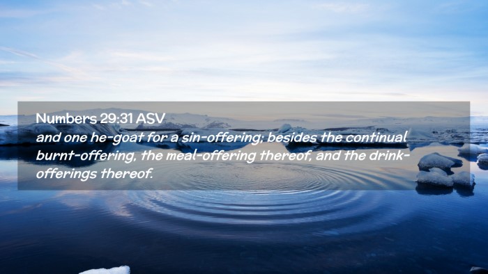 Picture 02 - Numbers 29:31 ASV Desktop Wallpaper - and one he-goat for a sin-offering; besides the - Desktop Bible Verse Wallpaper
