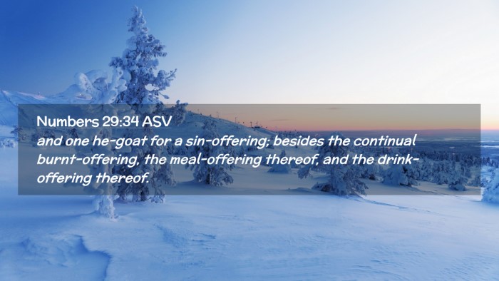 Picture 02 - Numbers 29:34 ASV Desktop Wallpaper - and one he-goat for a sin-offering; besides the - Desktop Bible Verse Wallpaper