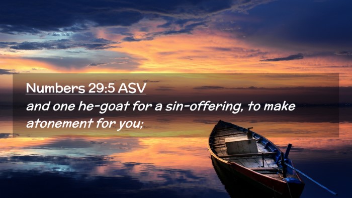 Picture 02 - Numbers 29:5 ASV Desktop Wallpaper - and one he-goat for a sin-offering, to make - Desktop Bible Verse Wallpaper