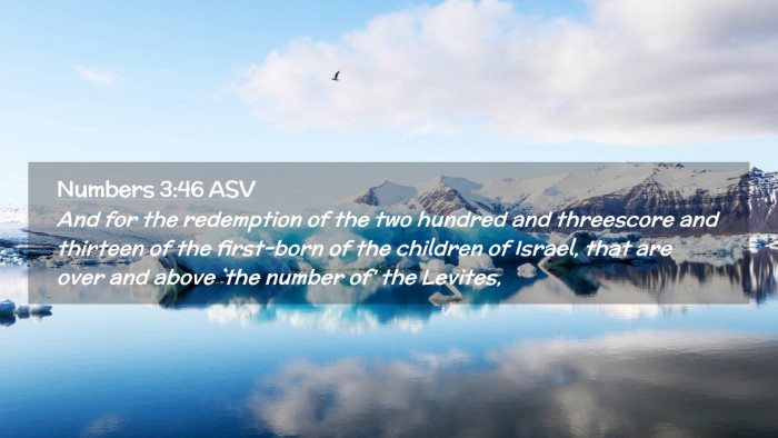 Picture 02 - Numbers 3:46 ASV Desktop Wallpaper - And for the redemption of the two hundred and - Desktop Bible Verse Wallpaper