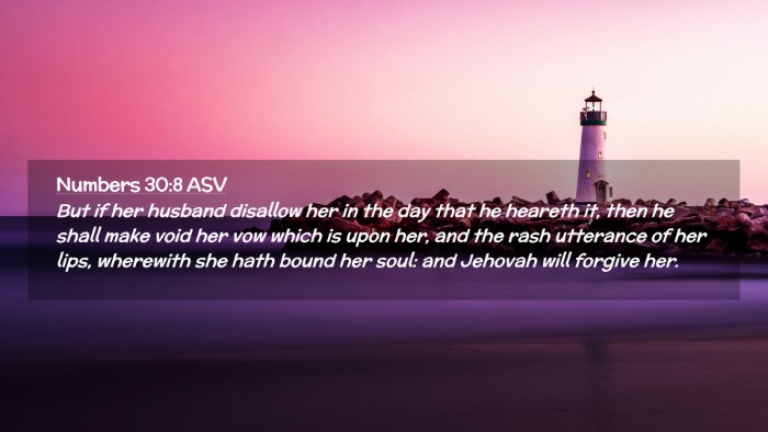 Picture 02 - Numbers 30:8 ASV Desktop Wallpaper - But if her husband disallow her in the day that - Desktop Bible Verse Wallpaper