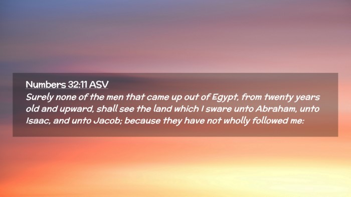 Picture 02 - Numbers 32:11 ASV Desktop Wallpaper - Surely none of the men that came up out of Egypt, - Desktop Bible Verse Wallpaper