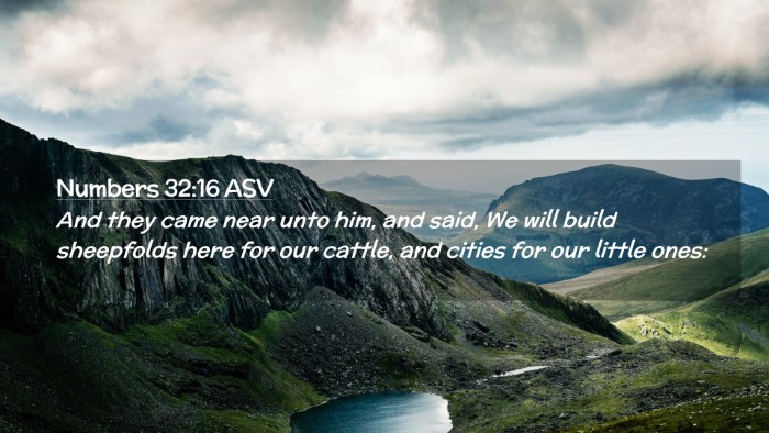Picture 02 - Numbers 32:16 ASV Desktop Wallpaper - And they came near unto him, and said, We will - Desktop Bible Verse Wallpaper