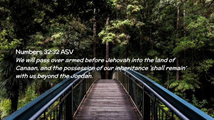 Picture 02 - Numbers 32:32 ASV Desktop Wallpaper - We will pass over armed before Jehovah into the - Desktop Bible Verse Wallpaper