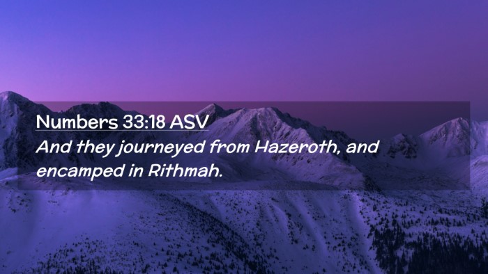 Picture 02 - Numbers 33:18 ASV Desktop Wallpaper - And they journeyed from Hazeroth, and encamped in - Desktop Bible Verse Wallpaper