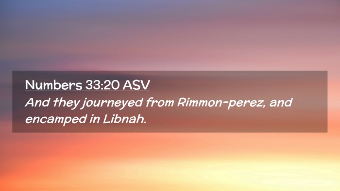 Picture 02 - Numbers 33:20 ASV Desktop Wallpaper - And they journeyed from Rimmon-perez, and - Desktop Bible Verse Wallpaper