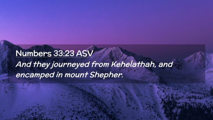 Picture 02 - Numbers 33:23 ASV Desktop Wallpaper - And they journeyed from Kehelathah, and encamped - Desktop Bible Verse Wallpaper
