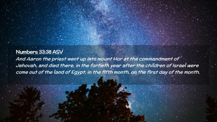 Picture 02 - Numbers 33:38 ASV Desktop Wallpaper - And Aaron the priest went up into mount Hor at - Desktop Bible Verse Wallpaper