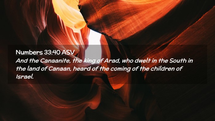 Picture 02 - Numbers 33:40 ASV Desktop Wallpaper - And the Canaanite, the king of Arad, who dwelt in - Desktop Bible Verse Wallpaper