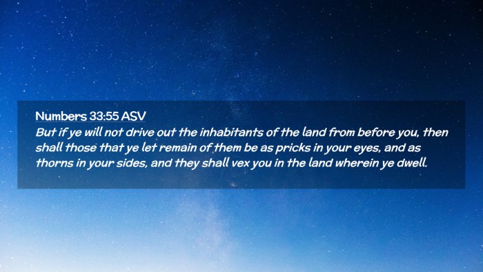 Picture 02 - Numbers 33:55 ASV Desktop Wallpaper - But if ye will not drive out the inhabitants of - Desktop Bible Verse Wallpaper
