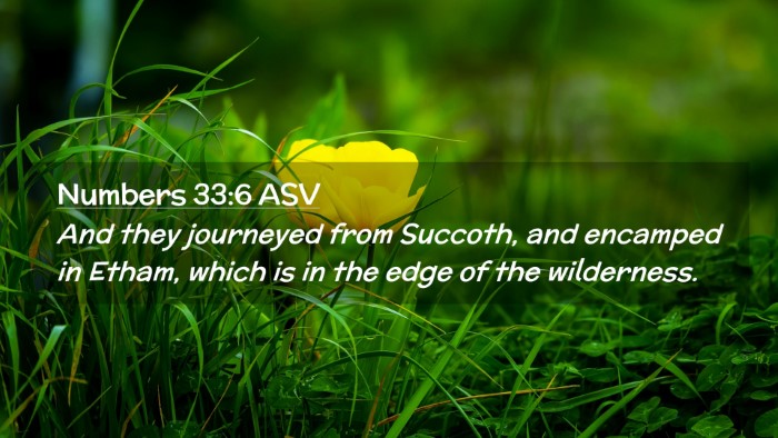 Picture 02 - Numbers 33:6 ASV Desktop Wallpaper - And they journeyed from Succoth, and encamped in - Desktop Bible Verse Wallpaper