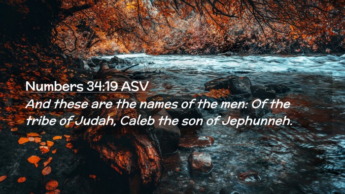 Picture 02 - Numbers 34:19 ASV Desktop Wallpaper - And these are the names of the men: Of the tribe - Desktop Bible Verse Wallpaper