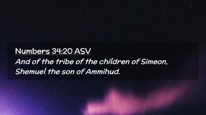 Picture 02 - Numbers 34:20 ASV Desktop Wallpaper - And of the tribe of the children of Simeon, - Desktop Bible Verse Wallpaper