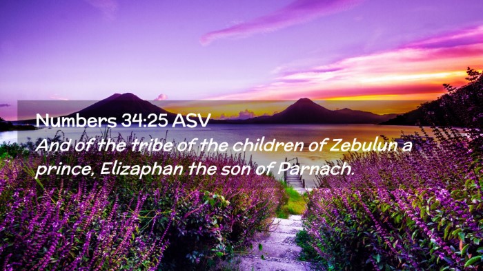Picture 02 - Numbers 34:25 ASV Desktop Wallpaper - And of the tribe of the children of Zebulun a - Desktop Bible Verse Wallpaper