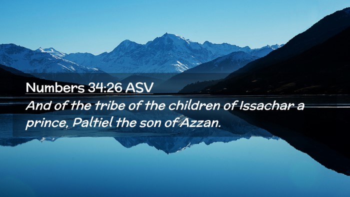 Picture 02 - Numbers 34:26 ASV Desktop Wallpaper - And of the tribe of the children of Issachar a - Desktop Bible Verse Wallpaper