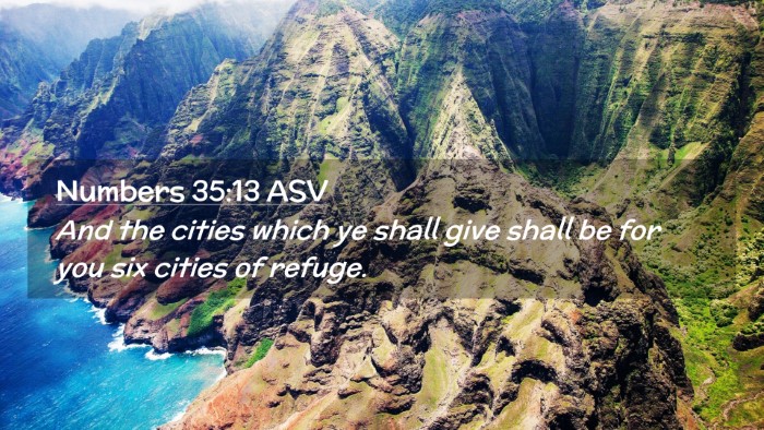 Picture 02 - Numbers 35:13 ASV Desktop Wallpaper - And the cities which ye shall give shall be for - Desktop Bible Verse Wallpaper