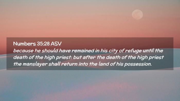 Picture 02 - Numbers 35:28 ASV Desktop Wallpaper - because he should have remained in his city of - Desktop Bible Verse Wallpaper