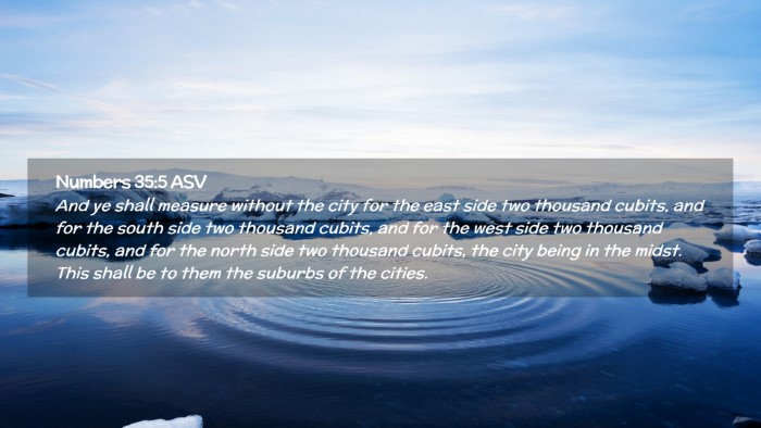 Picture 02 - Numbers 35:5 ASV Desktop Wallpaper - And ye shall measure without the city for the - Desktop Bible Verse Wallpaper