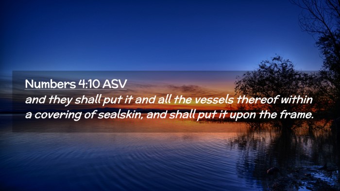 Picture 02 - Numbers 4:10 ASV Desktop Wallpaper - and they shall put it and all the vessels thereof - Desktop Bible Verse Wallpaper