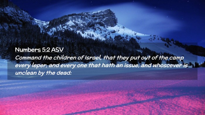Picture 02 - Numbers 5:2 ASV Desktop Wallpaper - Command the children of Israel, that they put out - Desktop Bible Verse Wallpaper