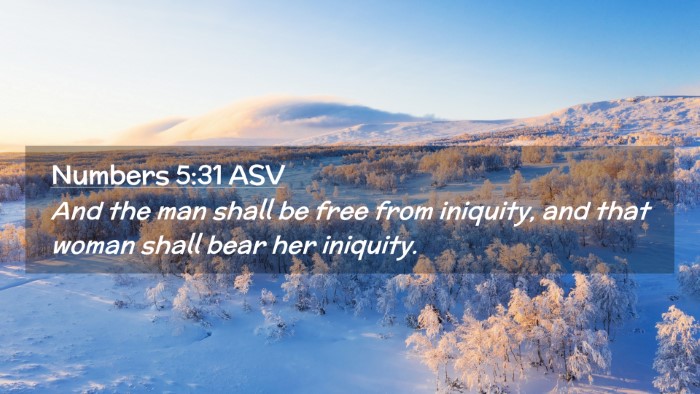 Picture 02 - Numbers 5:31 ASV Desktop Wallpaper - And the man shall be free from iniquity, and that - Desktop Bible Verse Wallpaper