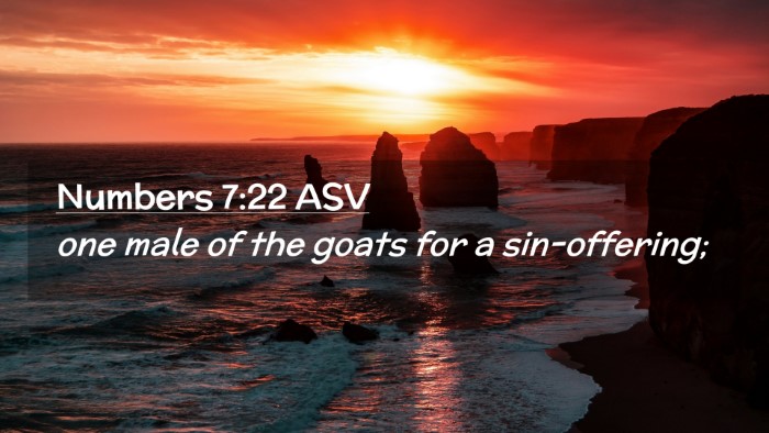Picture 02 - Numbers 7:22 ASV Desktop Wallpaper - one male of the goats for a - Desktop Bible Verse Wallpaper
