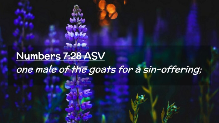 Picture 02 - Numbers 7:28 ASV Desktop Wallpaper - one male of the goats for a - Desktop Bible Verse Wallpaper