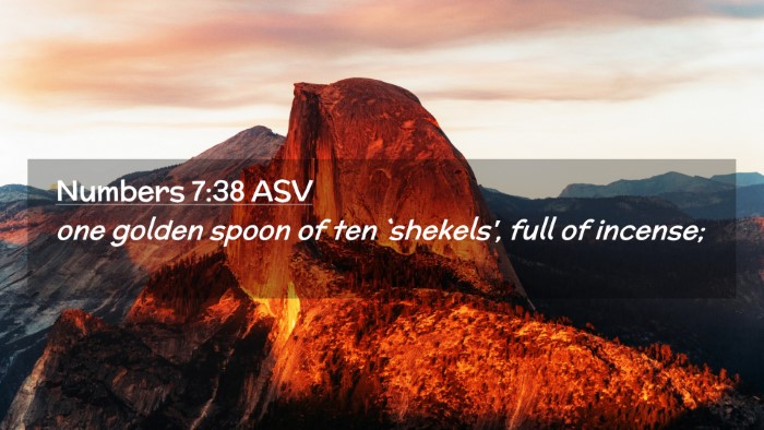 Picture 02 - Numbers 7:38 ASV Desktop Wallpaper - one golden spoon of ten `shekels', full of - Desktop Bible Verse Wallpaper
