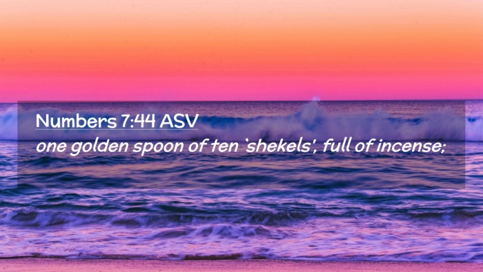 Picture 02 - Numbers 7:44 ASV Desktop Wallpaper - one golden spoon of ten `shekels', full of - Desktop Bible Verse Wallpaper