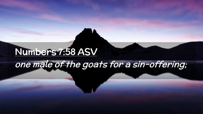 Picture 02 - Numbers 7:58 ASV Desktop Wallpaper - one male of the goats for a - Desktop Bible Verse Wallpaper