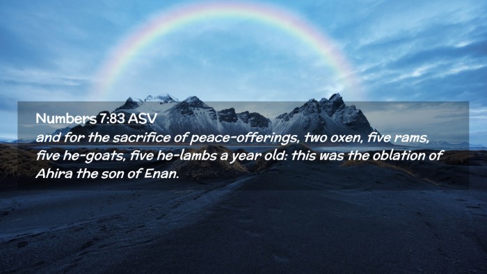 Picture 02 - Numbers 7:83 ASV Desktop Wallpaper - and for the sacrifice of peace-offerings, two - Desktop Bible Verse Wallpaper