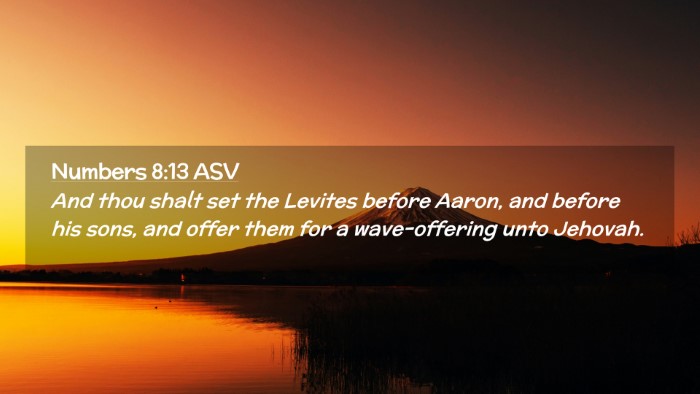 Picture 02 - Numbers 8:13 ASV Desktop Wallpaper - And thou shalt set the Levites before Aaron, and - Desktop Bible Verse Wallpaper