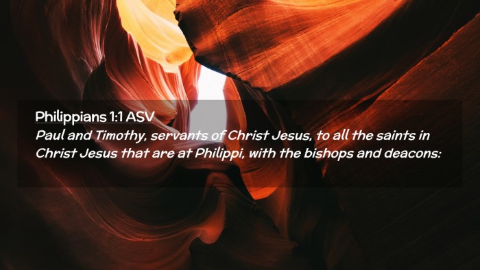 Picture 02 - Philippians 1:1 ASV Desktop Wallpaper - Paul and Timothy, servants of Christ Jesus, to - Desktop Bible Verse Wallpaper