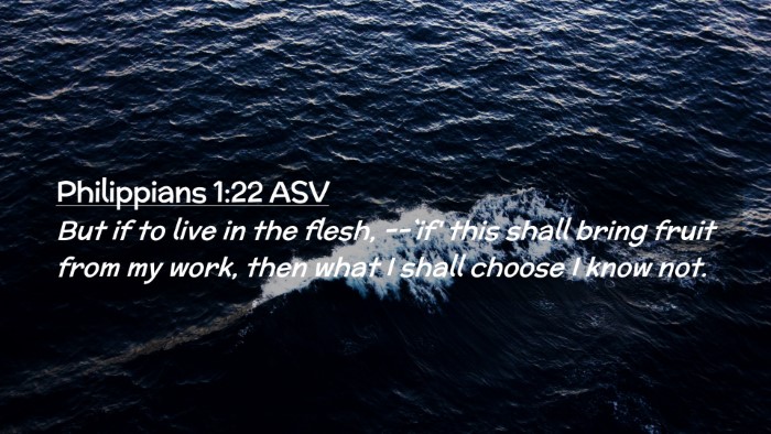 Picture 02 - Philippians 1:22 ASV Desktop Wallpaper - But if to live in the flesh, --`if' this shall - Desktop Bible Verse Wallpaper