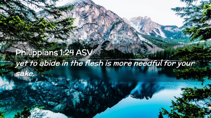 Picture 02 - Philippians 1:24 ASV Desktop Wallpaper - yet to abide in the flesh is more needful for - Desktop Bible Verse Wallpaper