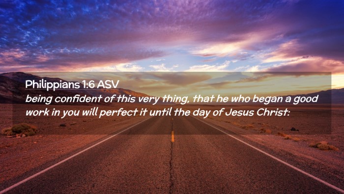 Picture 02 - Philippians 1:6 ASV Desktop Wallpaper - being confident of this very thing, that he who - Desktop Bible Verse Wallpaper
