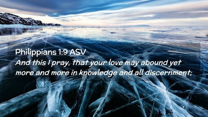 Picture 02 - Philippians 1:9 ASV Desktop Wallpaper - And this I pray, that your love may abound yet - Desktop Bible Verse Wallpaper