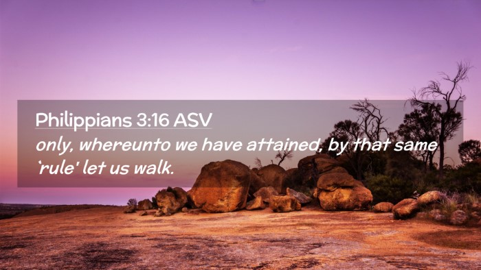 Picture 02 - Philippians 3:16 ASV Desktop Wallpaper - only, whereunto we have attained, by that same - Desktop Bible Verse Wallpaper