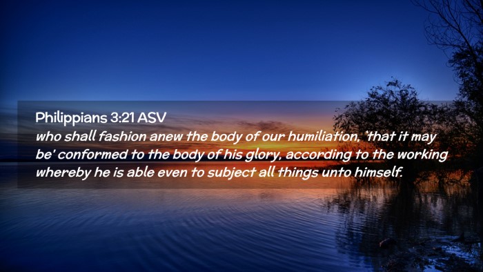 Picture 02 - Philippians 3:21 ASV Desktop Wallpaper - who shall fashion anew the body of our - Desktop Bible Verse Wallpaper