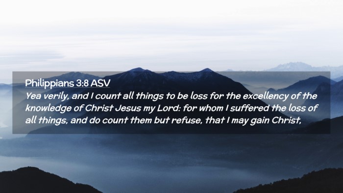 Picture 02 - Philippians 3:8 ASV Desktop Wallpaper - Yea verily, and I count all things to be loss for - Desktop Bible Verse Wallpaper