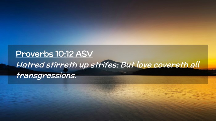 Picture 02 - Proverbs 10:12 ASV Desktop Wallpaper - Hatred stirreth up strifes; But love covereth all - Desktop Bible Verse Wallpaper