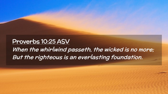 Picture 02 - Proverbs 10:25 ASV Desktop Wallpaper - When the whirlwind passeth, the wicked is no - Desktop Bible Verse Wallpaper