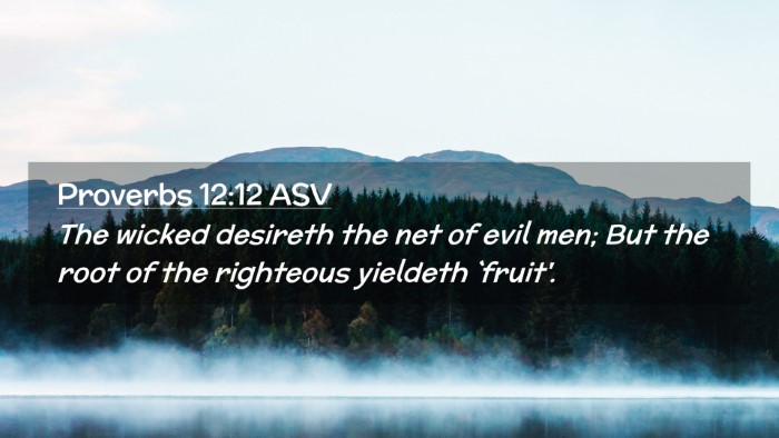 Picture 02 - Proverbs 12:12 ASV Desktop Wallpaper - The wicked desireth the net of evil men; But the - Desktop Bible Verse Wallpaper
