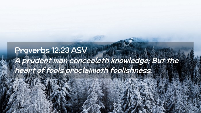 Picture 02 - Proverbs 12:23 ASV Desktop Wallpaper - A prudent man concealeth knowledge; But the heart - Desktop Bible Verse Wallpaper