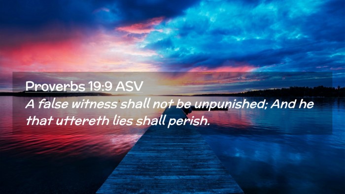 Picture 02 - Proverbs 19:9 ASV Desktop Wallpaper - A false witness shall not be unpunished; And he - Desktop Bible Verse Wallpaper