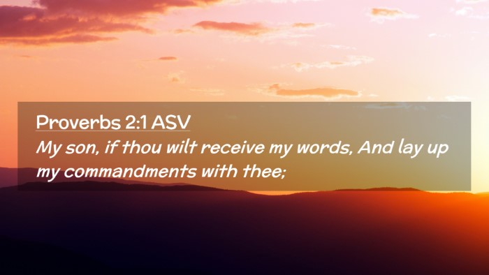 Picture 02 - Proverbs 2:1 ASV Desktop Wallpaper - My son, if thou wilt receive my words, And lay up - Desktop Bible Verse Wallpaper