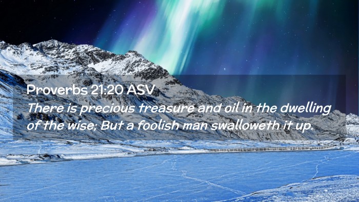 Picture 02 - Proverbs 21:20 ASV Desktop Wallpaper - There is precious treasure and oil in the - Desktop Bible Verse Wallpaper