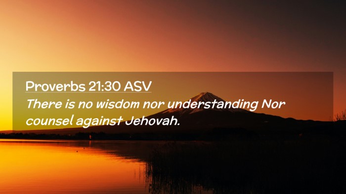Picture 02 - Proverbs 21:30 ASV Desktop Wallpaper - There is no wisdom nor understanding Nor counsel - Desktop Bible Verse Wallpaper